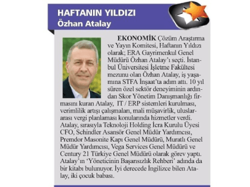 Haftanın Yıldızı Özhan Atalay