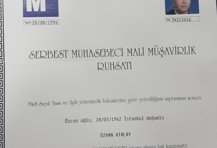 SMMM Mali Müşavir Ruhsatı SMMM Mali Müşavir Ruhsatı